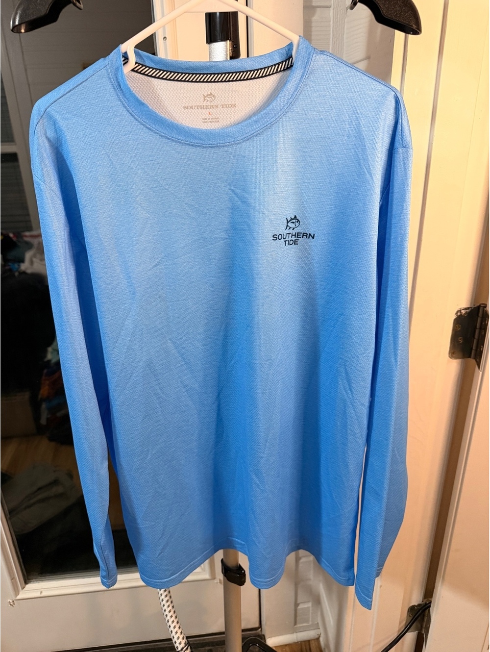 Southern Tide Light Blue Long Sleeve Performance Shirt